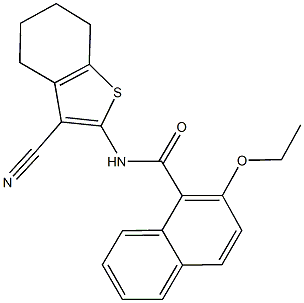 N-(3-cyano-4,5,6,7-tetrahydro-1-benzothien-2-yl)-2-ethoxy-1-naphthamide,664978-20-5,结构式