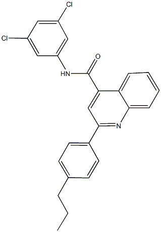 N-(3,5-dichlorophenyl)-2-(4-propylphenyl)quinoline-4-carboxamide Struktur