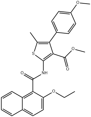 methyl 2-[(2-ethoxy-1-naphthoyl)amino]-4-(4-methoxyphenyl)-5-methylthiophene-3-carboxylate Structure