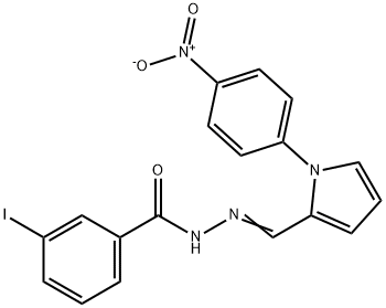 N'-[(1-{4-nitrophenyl}-1H-pyrrol-2-yl)methylene]-3-iodobenzohydrazide 结构式