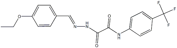 2-[2-(4-ethoxybenzylidene)hydrazino]-2-oxo-N-[4-(trifluoromethyl)phenyl]acetamide Structure