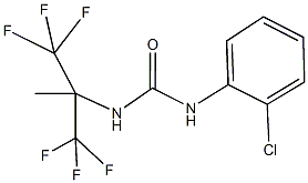 N-(2-chlorophenyl)-N'-[2,2,2-trifluoro-1-methyl-1-(trifluoromethyl)ethyl]urea Struktur