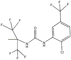 N-[2-chloro-5-(trifluoromethyl)phenyl]-N'-[2,2,2-trifluoro-1-methyl-1-(trifluoromethyl)ethyl]urea 化学構造式