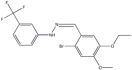 2-bromo-5-ethoxy-4-methoxybenzaldehyde [3-(trifluoromethyl)phenyl]hydrazone,664983-35-1,结构式