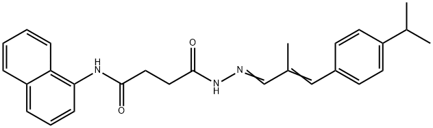 4-{2-[3-(4-isopropylphenyl)-2-methyl-2-propenylidene]hydrazino}-N-(1-naphthyl)-4-oxobutanamide Structure