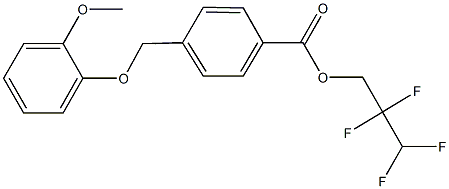 2,2,3,3-tetrafluoropropyl 4-[(2-methoxyphenoxy)methyl]benzoate Structure