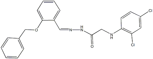 N'-[2-(benzyloxy)benzylidene]-2-(2,4-dichloroanilino)acetohydrazide Structure