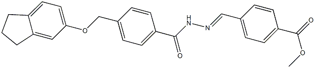 methyl 4-(2-{4-[(2,3-dihydro-1H-inden-5-yloxy)methyl]benzoyl}carbohydrazonoyl)benzoate Struktur