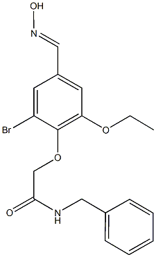 N-benzyl-2-{2-bromo-6-ethoxy-4-[(hydroxyimino)methyl]phenoxy}acetamide Structure