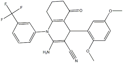 2-amino-4-(2,5-dimethoxyphenyl)-5-oxo-1-[3-(trifluoromethyl)phenyl]-1,4,5,6,7,8-hexahydro-3-quinolinecarbonitrile|