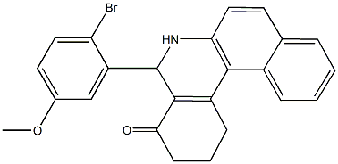 5-(2-bromo-5-methoxyphenyl)-2,3,5,6-tetrahydrobenzo[a]phenanthridin-4(1H)-one Structure