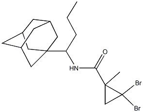N-[1-(1-adamantyl)butyl]-2,2-dibromo-1-methylcyclopropanecarboxamide Structure