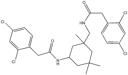 2-(2,4-dichlorophenyl)-N-[3-({[(2,4-dichlorophenyl)acetyl]amino}methyl)-3,5,5-trimethylcyclohexyl]acetamide Structure