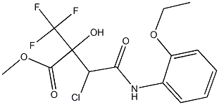 methyl 3-chloro-4-(2-ethoxyanilino)-2-hydroxy-4-oxo-2-(trifluoromethyl)butanoate 化学構造式