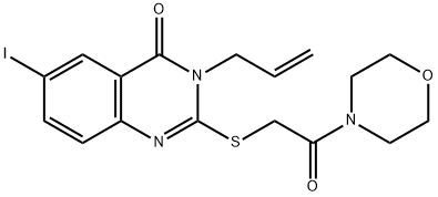 664993-05-9 3-allyl-6-iodo-2-{[2-(4-morpholinyl)-2-oxoethyl]sulfanyl}-4(3H)-quinazolinone