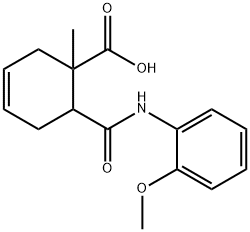 6-[(2-methoxyanilino)carbonyl]-1-methyl-3-cyclohexene-1-carboxylic acid 结构式