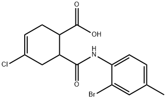 6-[(2-bromo-4-methylanilino)carbonyl]-4-chloro-3-cyclohexene-1-carboxylic acid Structure