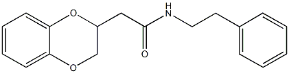 2-(2,3-dihydro-1,4-benzodioxin-2-yl)-N-(2-phenylethyl)acetamide Struktur