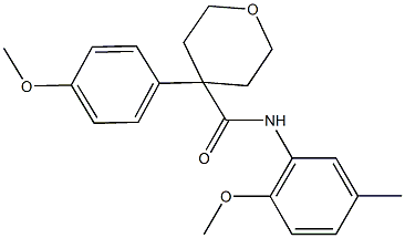 N-(2-methoxy-5-methylphenyl)-4-(4-methoxyphenyl)tetrahydro-2H-pyran-4-carboxamide Struktur