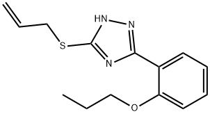 2-[5-(allylsulfanyl)-4H-1,2,4-triazol-3-yl]phenyl propyl ether 化学構造式