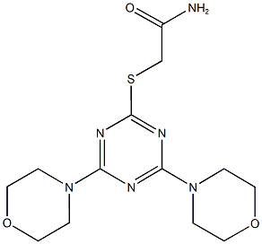 2-{[4,6-di(4-morpholinyl)-1,3,5-triazin-2-yl]sulfanyl}acetamide|