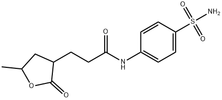 N-[4-(aminosulfonyl)phenyl]-3-(5-methyl-2-oxotetrahydro-3-furanyl)propanamide Structure