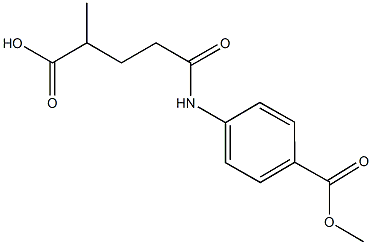 5-[4-(methoxycarbonyl)anilino]-2-methyl-5-oxopentanoic acid Structure
