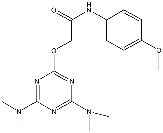 2-{[4,6-bis(dimethylamino)-1,3,5-triazin-2-yl]oxy}-N-(4-methoxyphenyl)acetamide,664993-89-9,结构式