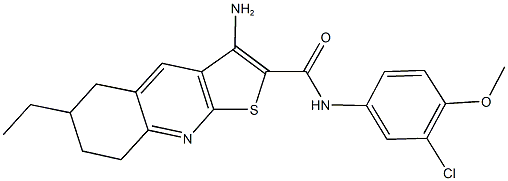 3-amino-N-(3-chloro-4-methoxyphenyl)-6-ethyl-5,6,7,8-tetrahydrothieno[2,3-b]quinoline-2-carboxamide Structure