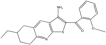 (3-amino-6-ethyl-5,6,7,8-tetrahydrothieno[2,3-b]quinolin-2-yl)(2-methoxyphenyl)methanone Structure