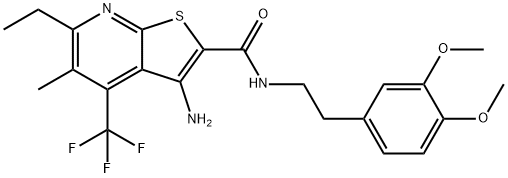 3-amino-N-[2-(3,4-dimethoxyphenyl)ethyl]-6-ethyl-5-methyl-4-(trifluoromethyl)thieno[2,3-b]pyridine-2-carboxamide|