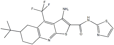 664999-41-1 3-amino-6-(tert-butyl)-N-(1,3-thiazol-2-yl)-4-(trifluoromethyl)-5,6,7,8-tetrahydrothieno[2,3-b]quinoline-2-carboxamide