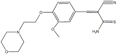 2-cyano-3-{3-methoxy-4-[2-(4-morpholinyl)ethoxy]phenyl}-2-propenethioamide|