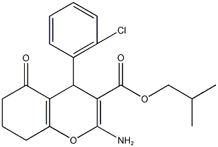 isobutyl 2-amino-4-(2-chlorophenyl)-5-oxo-5,6,7,8-tetrahydro-4H-chromene-3-carboxylate Structure