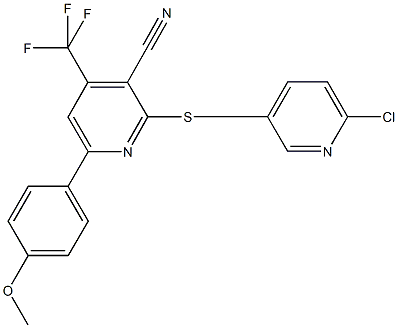 664999-86-4 2-{[(6-chloro-3-pyridinyl)methyl]sulfanyl}-6-(4-methoxyphenyl)-4-(trifluoromethyl)nicotinonitrile