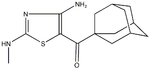 1-adamantyl[4-amino-2-(methylamino)-1,3-thiazol-5-yl]methanone Struktur