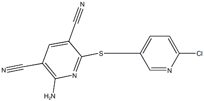 2-amino-6-{[(6-chloro-3-pyridinyl)methyl]sulfanyl}-3,5-pyridinedicarbonitrile 结构式