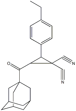 2-(1-adamantylcarbonyl)-3-(4-ethylphenyl)-1,1-cyclopropanedicarbonitrile Structure