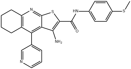 3-amino-N-[4-(methylsulfanyl)phenyl]-4-(3-pyridinyl)-5,6,7,8-tetrahydrothieno[2,3-b]quinoline-2-carboxamide Structure