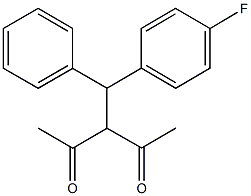 3-[(4-fluorophenyl)(phenyl)methyl]-2,4-pentanedione 化学構造式