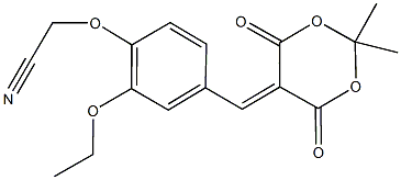 {4-[(2,2-dimethyl-4,6-dioxo-1,3-dioxan-5-ylidene)methyl]-2-ethoxyphenoxy}acetonitrile,665003-02-1,结构式