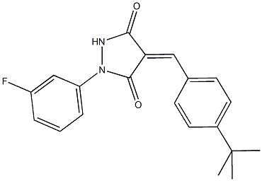 4-(4-tert-butylbenzylidene)-1-(3-fluorophenyl)-3,5-pyrazolidinedione Structure