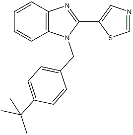 1-(4-tert-butylbenzyl)-2-(1,3-thiazol-5-yl)-1H-benzimidazole Structure