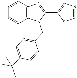 1-(4-tert-butylbenzyl)-2-(1,3-thiazol-5-yl)-1H-benzimidazole Struktur