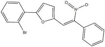 2-(2-bromophenyl)-5-(2-nitro-2-phenylvinyl)furan Struktur