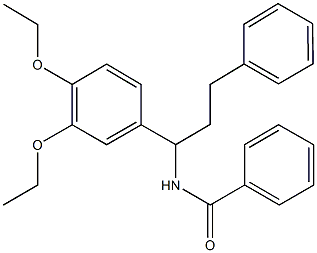 N-[1-(3,4-diethoxyphenyl)-3-phenylpropyl]benzamide Structure