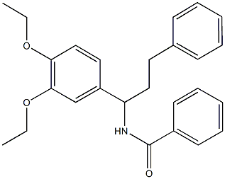 N-[1-(3,4-diethoxyphenyl)-3-phenylpropyl]benzamide,665009-78-9,结构式