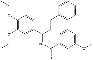 N-[1-(3,4-diethoxyphenyl)-3-phenylpropyl]-3-methoxybenzamide Struktur