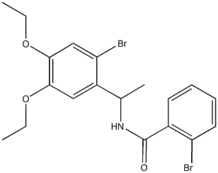 2-bromo-N-[1-(2-bromo-4,5-diethoxyphenyl)ethyl]benzamide Structure