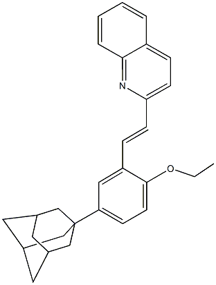 4-(1-adamantyl)-2-(2-quinolin-2-ylvinyl)phenyl ethyl ether Struktur